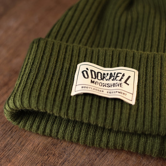 O’Donnell Moonshine Grüne Mütze / Beanie mit Logo - Bootlegger Equipment