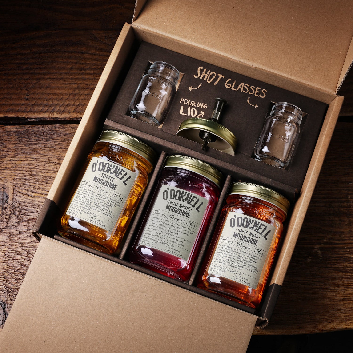 Likör Geschenkbox (3x350ml) – O'Donnell Moonshine DE