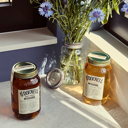 mid summer bundle 2 Gläser mit Mondscheingeschmack und einem Blumendeckelaufsatz