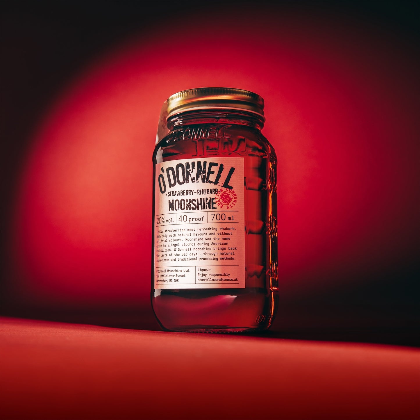 O’Donnell Moonshine "Strawberry-Rhubarb" Likör 700ml