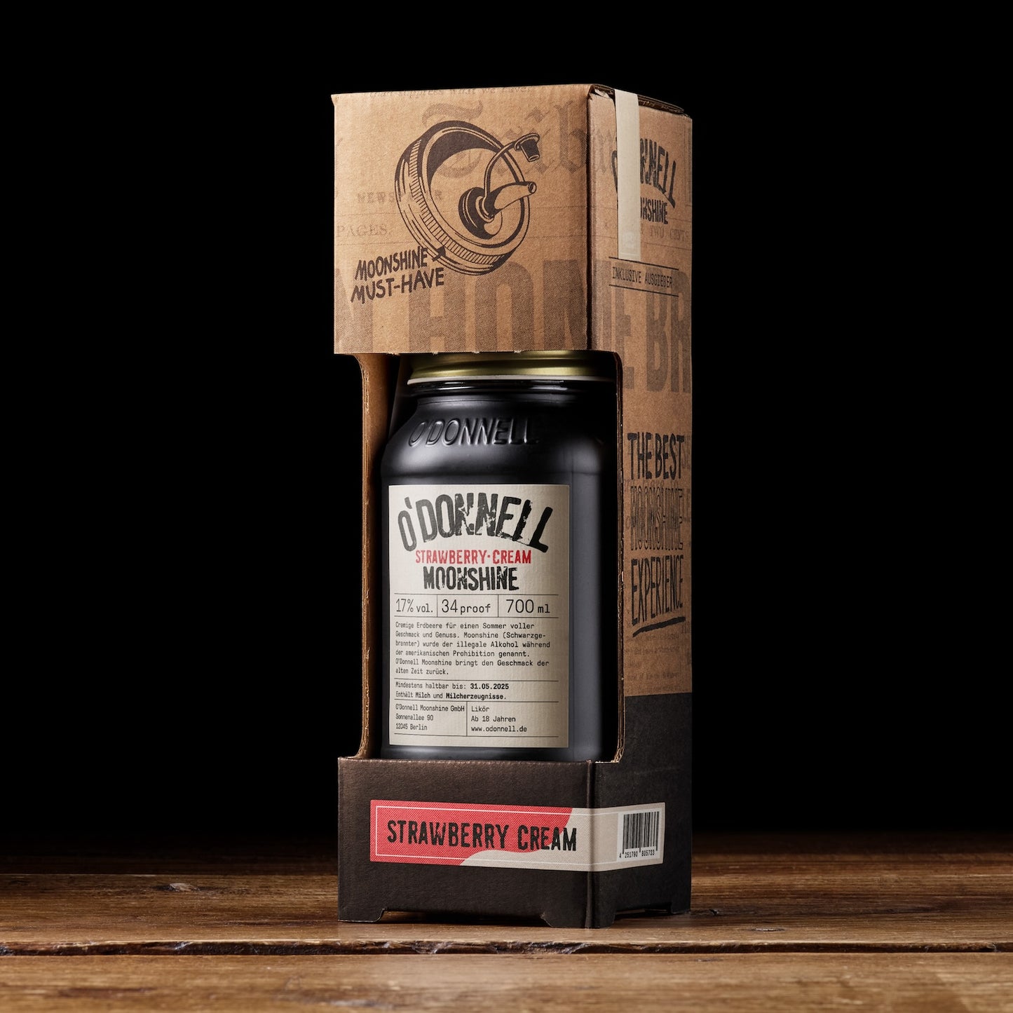 Strawberry-Cream-Starter-Set mit schwarzem Hintergrund