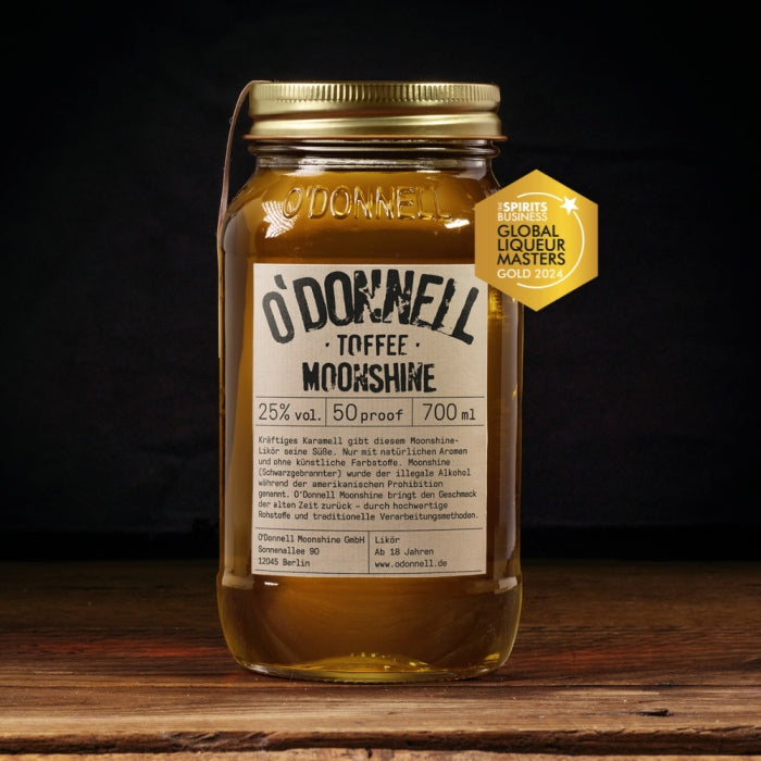 O’Donnell Moonshine - Toffee Likör 700ml - The Spirits Business "Global Liqueur Masters" Gold Abzeichen