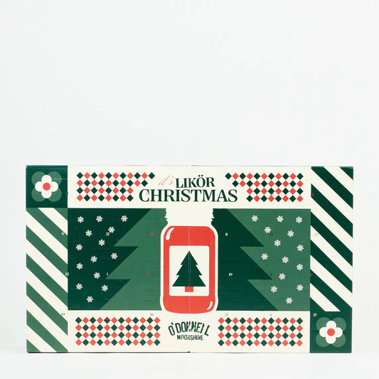O'Donnell Moonshine Shot Adventskalender geöffnete Ansicht.