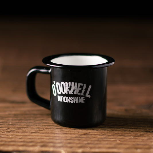 O Donnell Moonshine Emaille Tasse klein schwarz