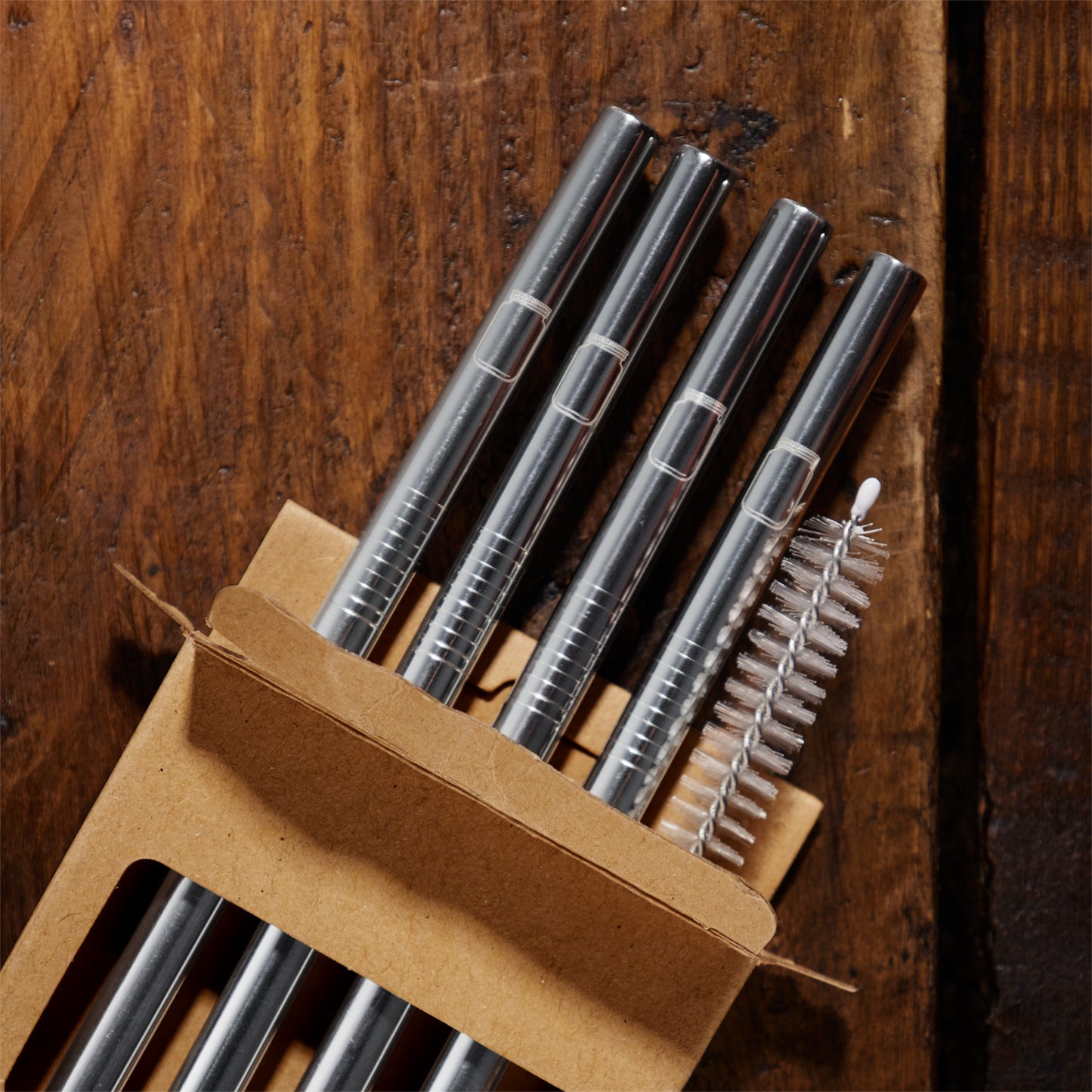 Edelstahl-Strohhalm-Set