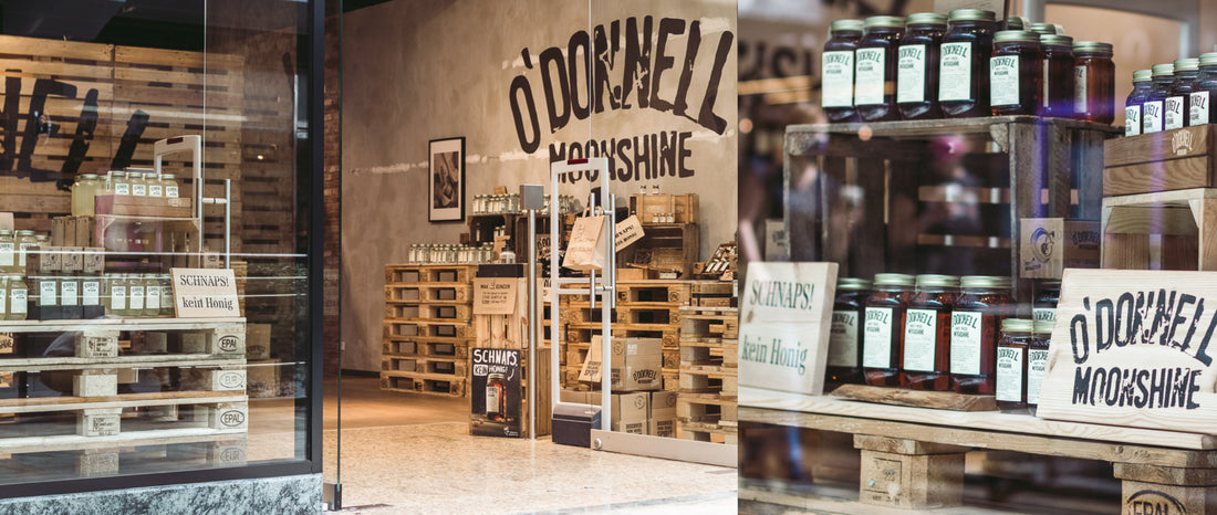 Auf Moonshine-Entdeckungstour: O'Donnell Moonshine Stores weltweit