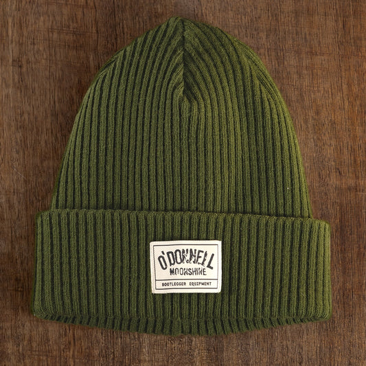 O’Donnell Moonshine Grüne Mütze / Beanie mit Logo - Bootlegger Equipment