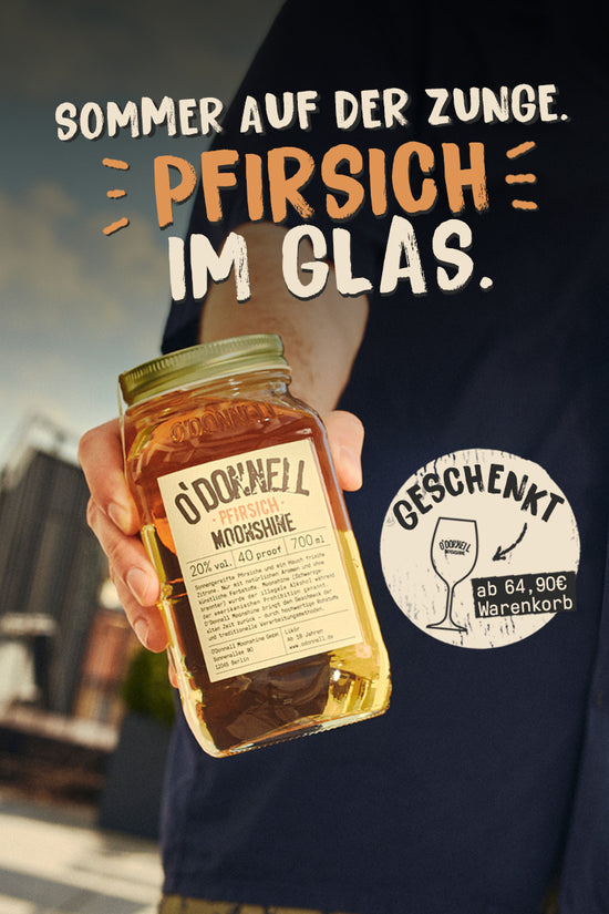 sommer auf der zunge pfirsich im glass