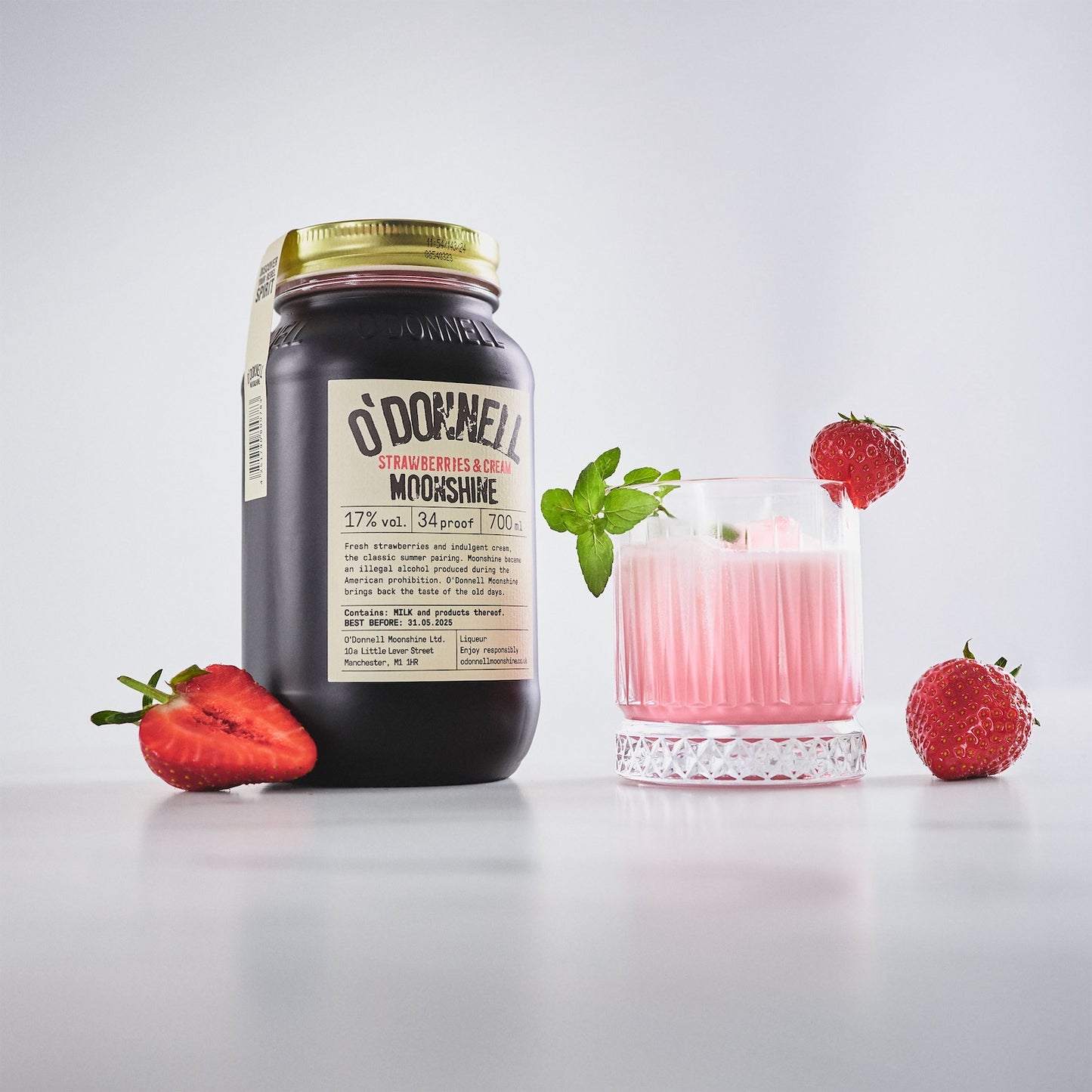 O’Donnell Moonshine - Strawberries & Cream 700ml Likör