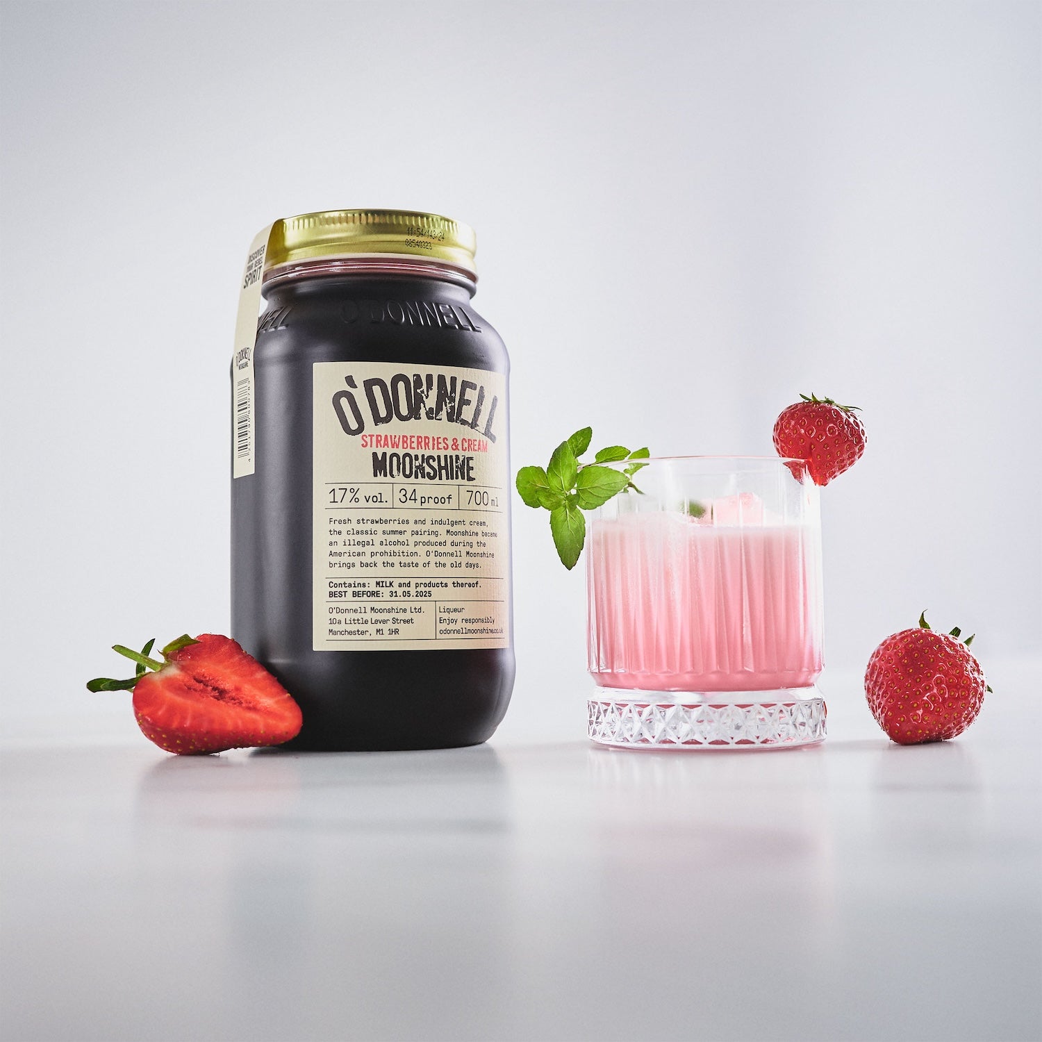 O’Donnell Moonshine - Strawberries & Cream 700ml Likör