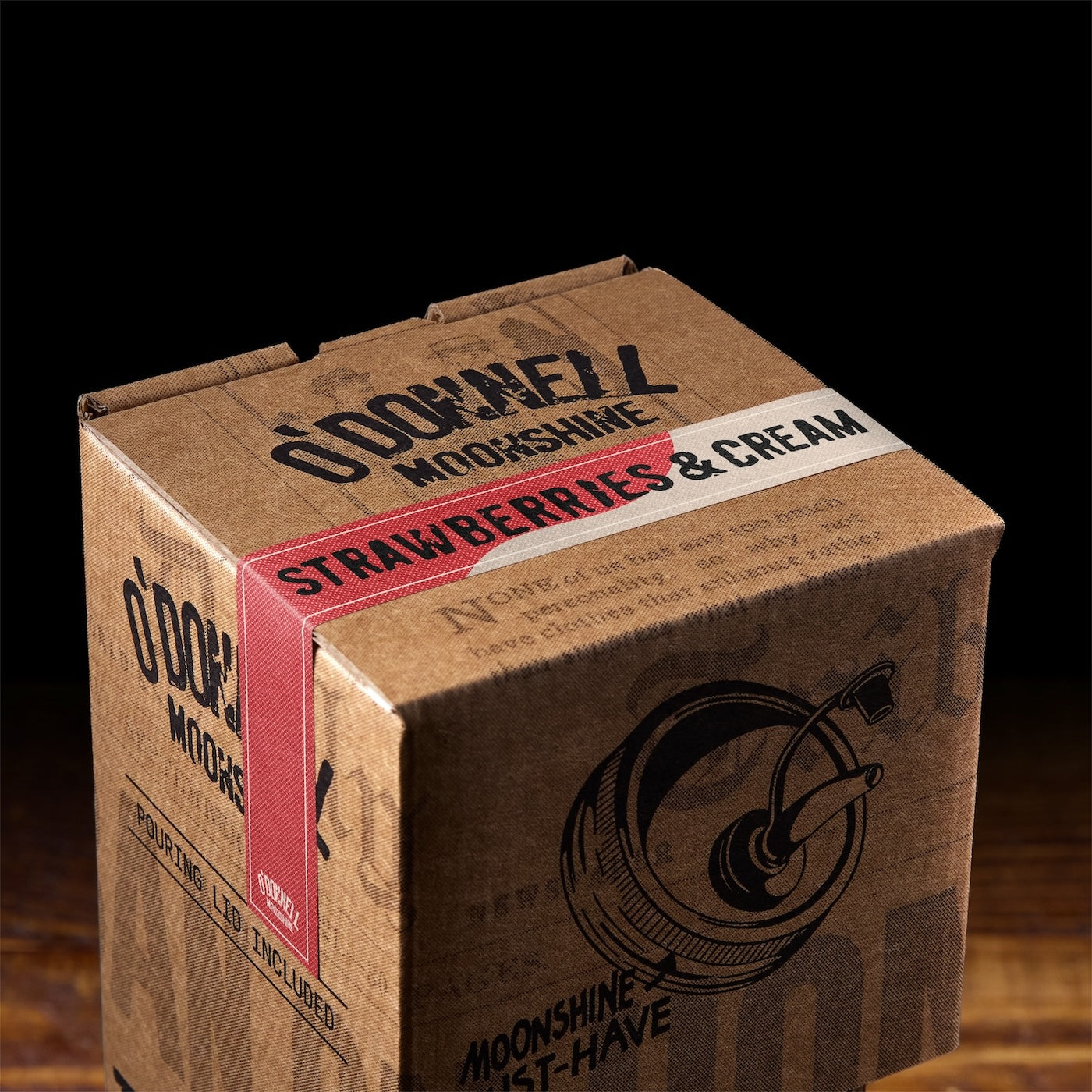 O’Donnell Moonshine - Strawberries & Cream 700ml Likör Geschenkset im Mason Jar