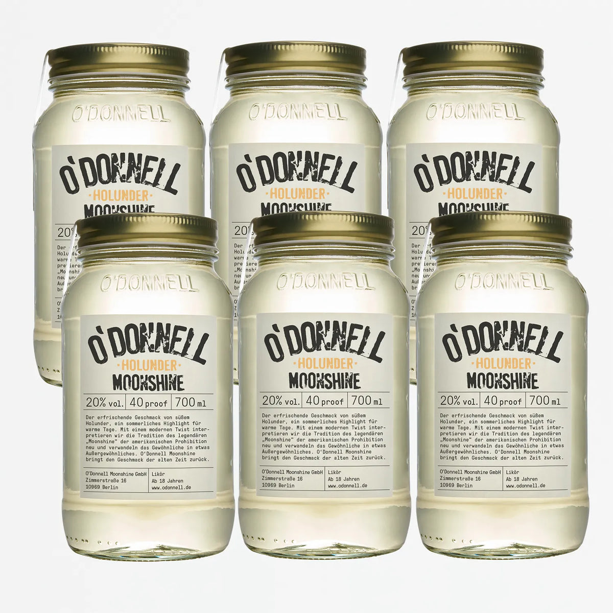O'Donnell Moonshine Holunder 6er Bundle