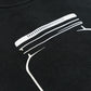 Schwarzer O'Donnell Moonshine Hoodie im Detail mit weißem Print eines Einmachglases (Mason Jar) auf der Brust.