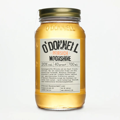 O'Donnell Moonshine Pfirsich im 700ml Jar.