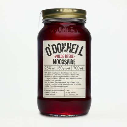 Der O'Donnell Moonshine Wilde Beere Likör im 700ml Jar.