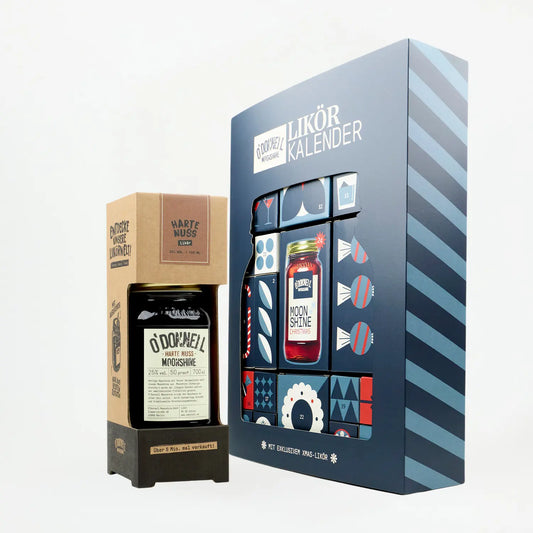 O'Donnell Moonshine Starter Bundle mit dem Adventskalender und dem Harte Nuss Starter-Set.